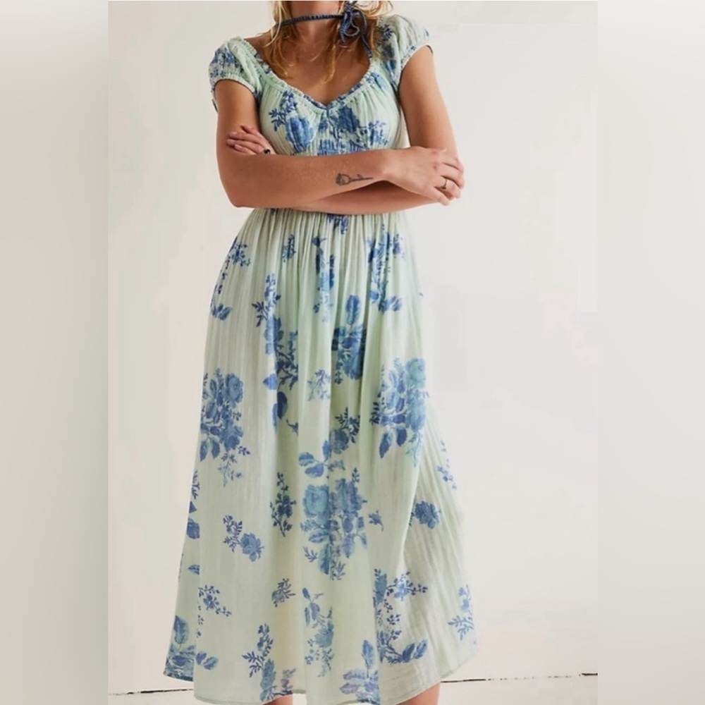 NWT Free People Forget Me Not MIDI Dress XL🦄